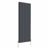 Karlstad 1800 x 682mm Anthracite Double Vertical Flat Panel Designer Radiator