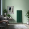 Karlstad 1600 x 682mm Moss Green Double Flat Panel Vertical Designer Radiator