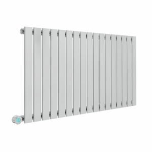 Karlstad 600 x 1158mm Chrome Flat Panel Horizontal Wifi Electric Radiator - 1000W