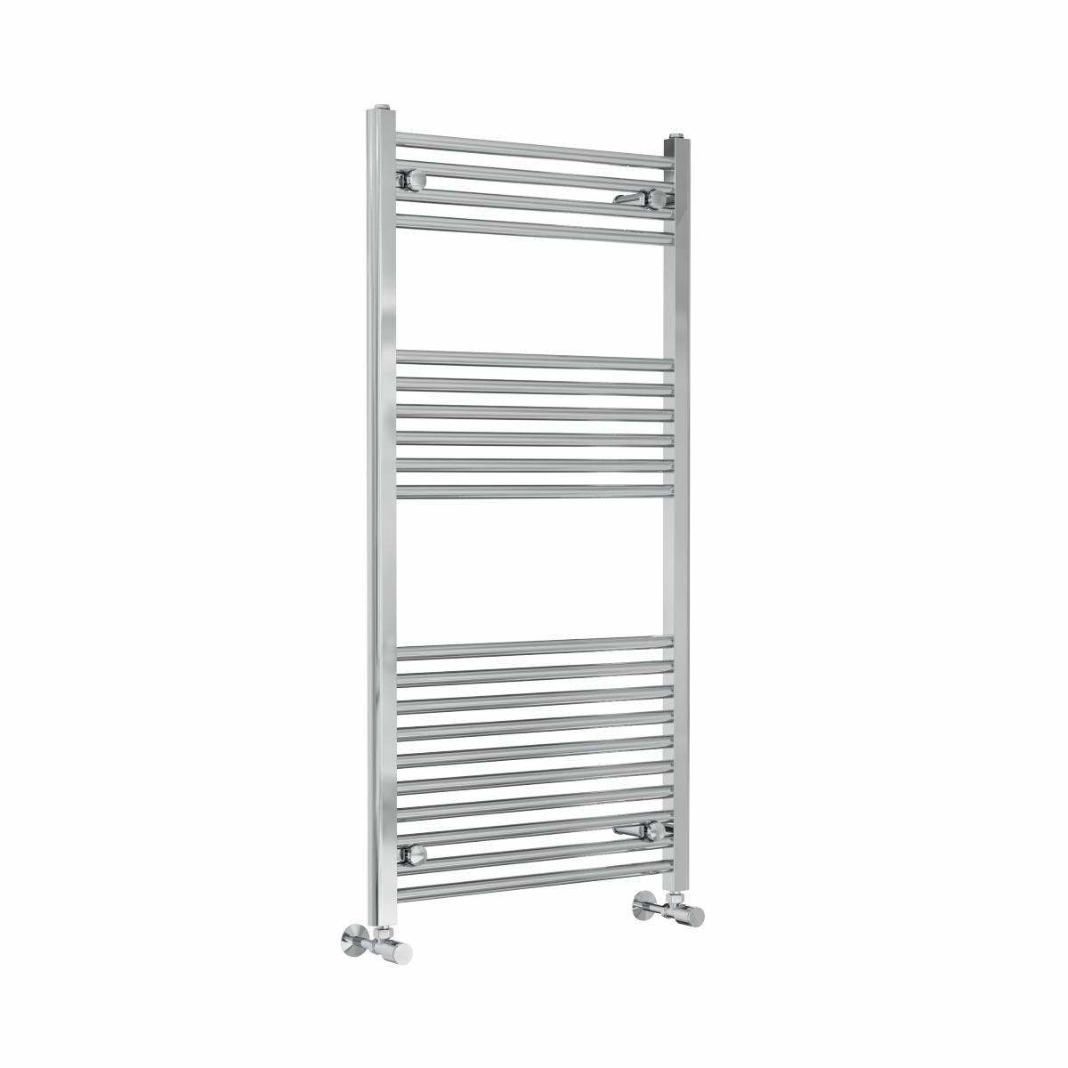 Bergen 1200 x 600mm Straight Chrome Heated Towel Rail