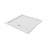 Essentials Anti-Slip 900 x 900mm Square Stone Shower Tray White