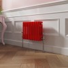 Bern 300 x 425mm Traditional Signal Red Triple Horizontal Column Radiator