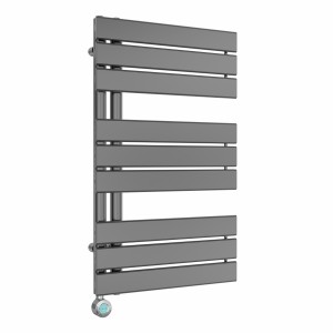 Kristiansund 824 x 500mm Gunmetal Thermostatic Touch Control Wifi Electric Heated Towel Rail