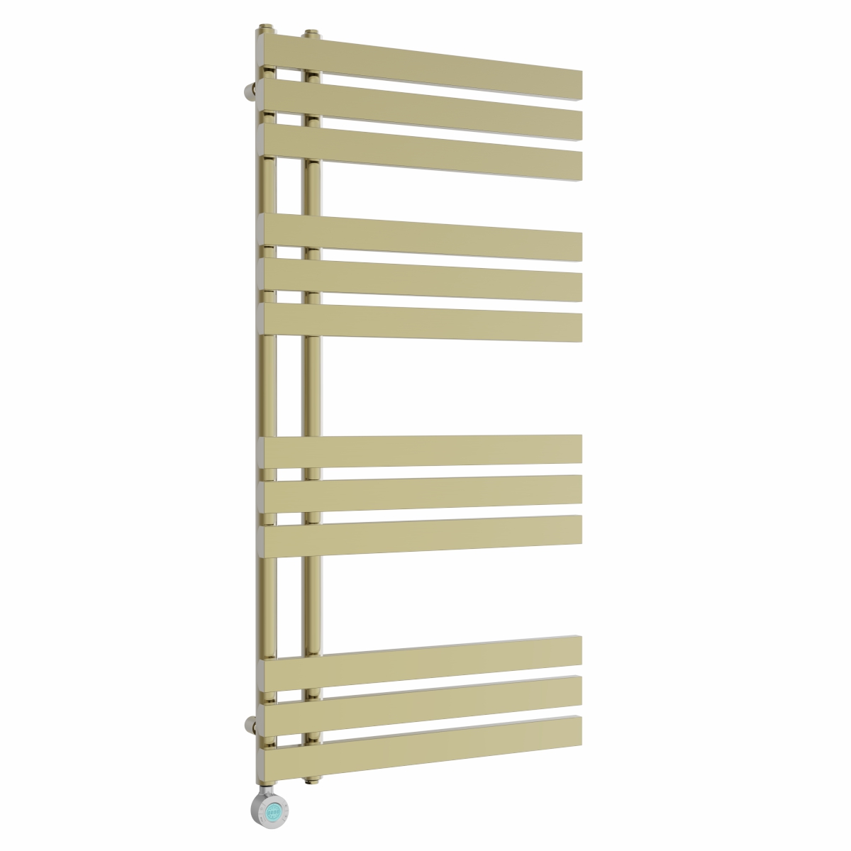 Koli 1200 x 600mm Brushed Brass Thermostatic Touch Control Wifi Electric Heated Towel Rail