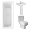 RAK Series 600 Modern Bathroom Suite and Single Ended Bath - 1700 x 700mm