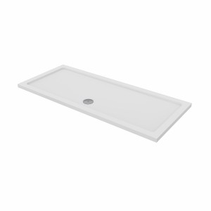 Essentials 1800 x 760mm Rectangle Stone Shower Tray White