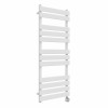 Juva 1200 x 500mm White Flat Panel Thermostatic Touch Control Electric Heated Towel Rail