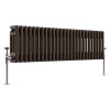 Bern 300 x 1190mm Black Copper Triple Column Horizontal Traditional Radiator