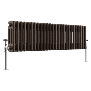 Bern 300 x 1190mm Black Copper Triple Column Horizontal Traditional Radiator