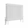 Bern 600 x 830mm White Four Column Horizontal Traditional Radiator