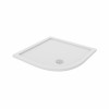 Essentials Anti-Slip 1000 x 1000mm Quadrant Stone Shower Tray White