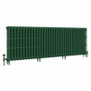 Classic  745 x 2142mm Farrow & Ball Duck Green Triple Column Cast Iron Radiator - 34 Sections