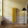 Bern 1500 x 470mm Zinc Yellow Triple Column Vertical Traditional Radiator