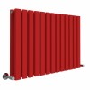 Lulea 600 x 900mm Signal Red Double Flat Panel Horizontal Designer Radiator
