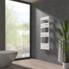 Juva 1600 x 600 mm White Flat Panel Heated Towel Rail