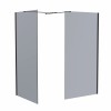 Wasdale 760mm Wet Room Screen with 760mm Wet Room Screen - Black Smoked