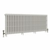 Classic  745 x 1894mm Porcelain White Triple Column Cast Iron Radiator - 30 Sections