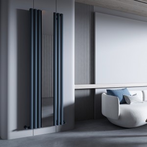 Carisa Tallis Mirror 1800 x 550mm Anthracite Designer Aluminium Radiator