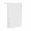 Wasdale 1400mm Wet Room Screen with 200mm Hinged Wet Room Return Screen - Chrome