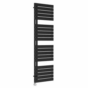 Kristiansund 1800 x 500mm Black Thermostatic Touch Control Electric Heated Towel Rail