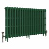 Classic  745 x 1212mm Farrow & Ball Duck Green Triple Column Cast Iron Radiator - 19 Sections