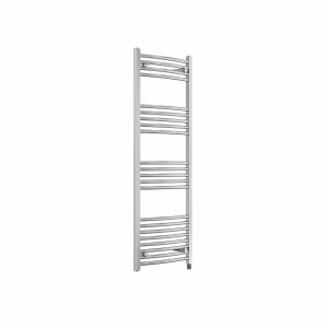 Fjord 1400 x 500mm Curved Chrome Prefilled Electric Heated Towel Rail