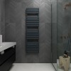 Carisa Plata Bath 1680 x 490mm Anthracite Designer Aluminium Towel Rail