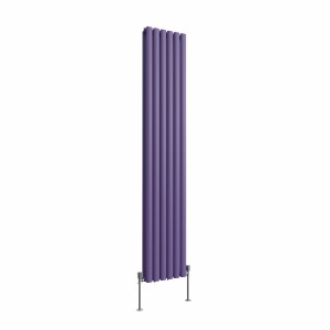 Norden 1800 x 355mm Elegant Purple Double Vertical Oval Column Designer Radiator