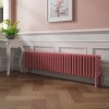 Bern 300 x 1460mm Rose Pink Four Column Horizontal Traditional Radiator