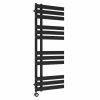 Koli 1200 x 450mm Black Thermostatic Touch Control Wifi Electric Heated Towel Rail