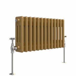 Bern 300 x 605mm Metallic Gold Triple Horizontal Column Radiator