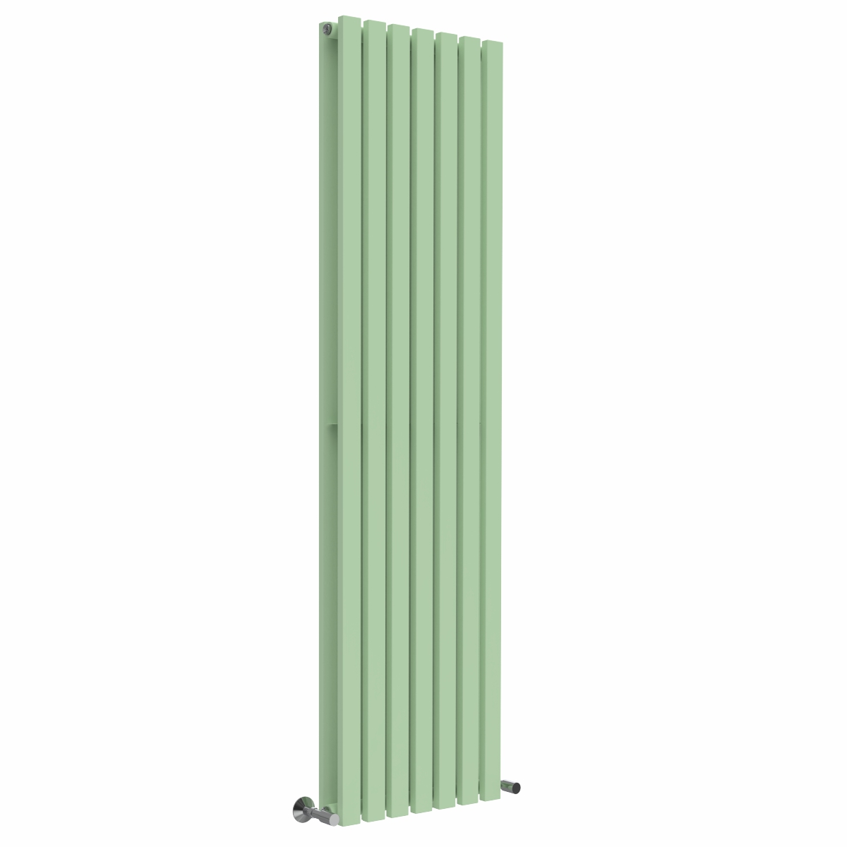 Lulea 1800 x 480mm Pastel Green Double Flat Panel Vertical Designer Radiator