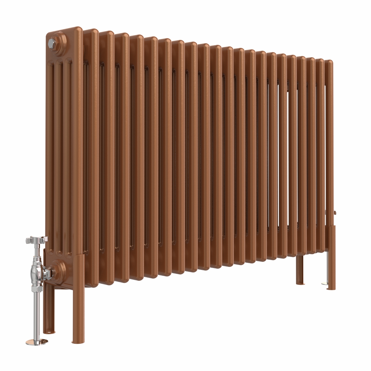 Bern 600 x 1010mm Traditional Metallic Bronze Horizontal Four Column Radiator