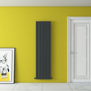 Carisa Pipette 1800 x 470mm Anthracite Designer Aluminium Radiator