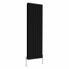 Karlstad 1600 x 546mm Black Double Flat Panel Vertical Designer Radiator