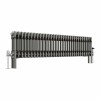 Bern 300 x 1460mm Traditional Raw Metal Double Horizontal Column Radiator