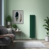 Karlstad 1800 x 410mm Moss Green Double Flat Panel Vertical Designer Radiator