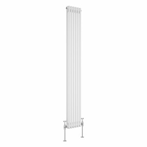 Bern 1800 x 290mm White Double Column Vertical Traditional Radiator