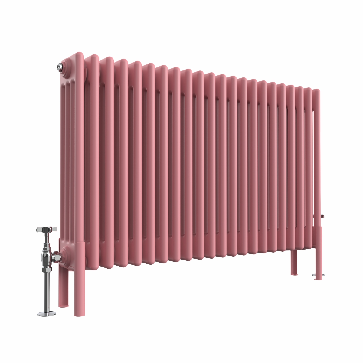 Bern 600 x 1010mm Rose Pink Four Column Horizontal Traditional Radiator