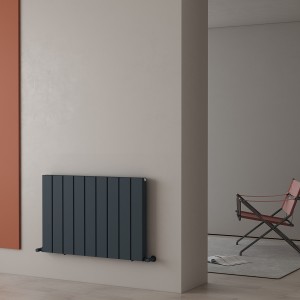 Carisa Angers Double 600 x 895mm Anthracite Designer Aluminium Radiator