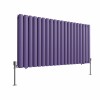 Norden 600 x 1181mm Elegant Purple Double Horizontal Oval Column Designer Radiator