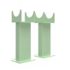 Karlstad Flat Panel Radiator Feet - Pastel Green