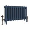 Classic  450 x 716mm  Farrow & Ball Hague Blue Triple Column Cast Iron Radiator - 11 Sections