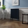 Bern 600 x 605mm Sapphire Blue Four Column Horizontal Traditional Radiator