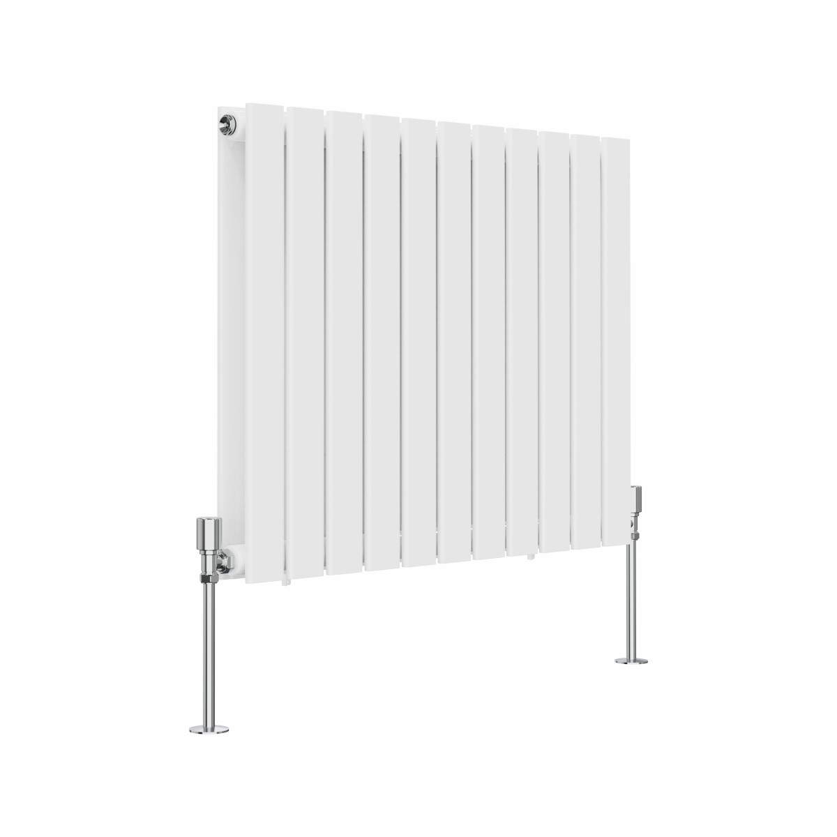 Karlstad 600 x 750mm White Double Horizontal Flat Panel Designer Radiator