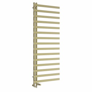 Kemi 1600 x 600mm Dual Fuel Brushed Brass Simple Electric Heated Towel Rail