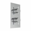 Thurso Twin Round Handle Concealed Valve, 1 Outlet Chrome