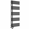 Koli 1600 x 600mm Dual Fuel Black Thermostatic Touch Control Electric Heated Towel Rail