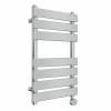Juva 650 x 400mm Chrome Flat Panel Thermostatic Touch Control Electric Heated Towel Rail