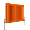 Bern 600 x 830mm Bright Orange Triple Horizontal Column Radiator